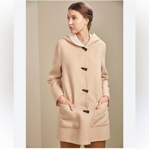 Kuna M Anastasia Alpaca reversible, super soft gorgeous button front hooded coat